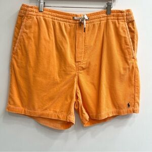 POLO RALPH LAUREN CORD PREPSTER SHORTS CLASSIC FIT Key West Orange Size XXL